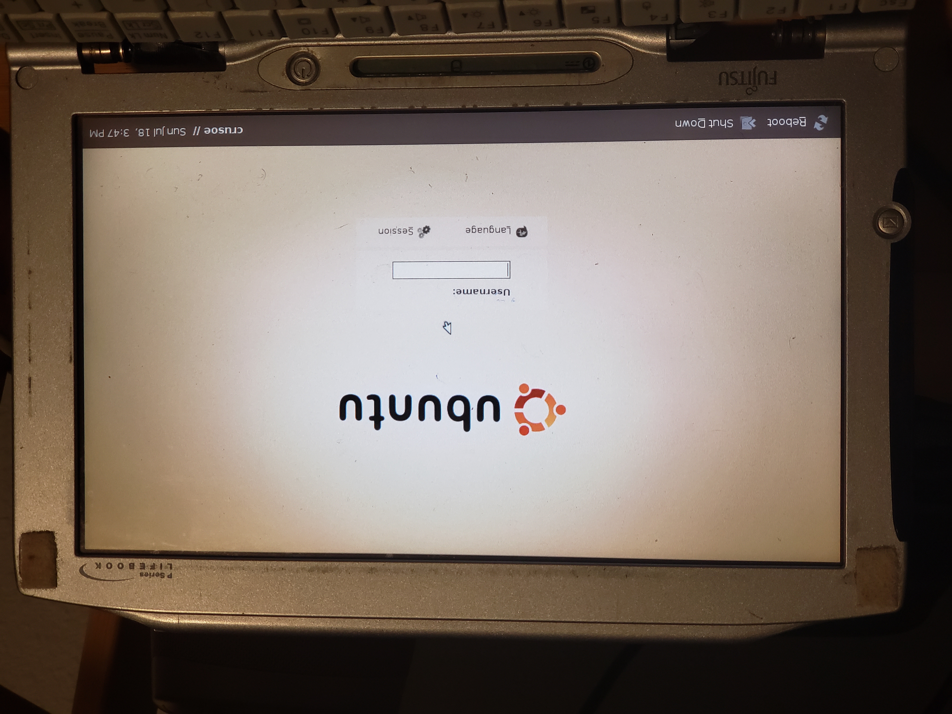 Ubuntu Login Screen